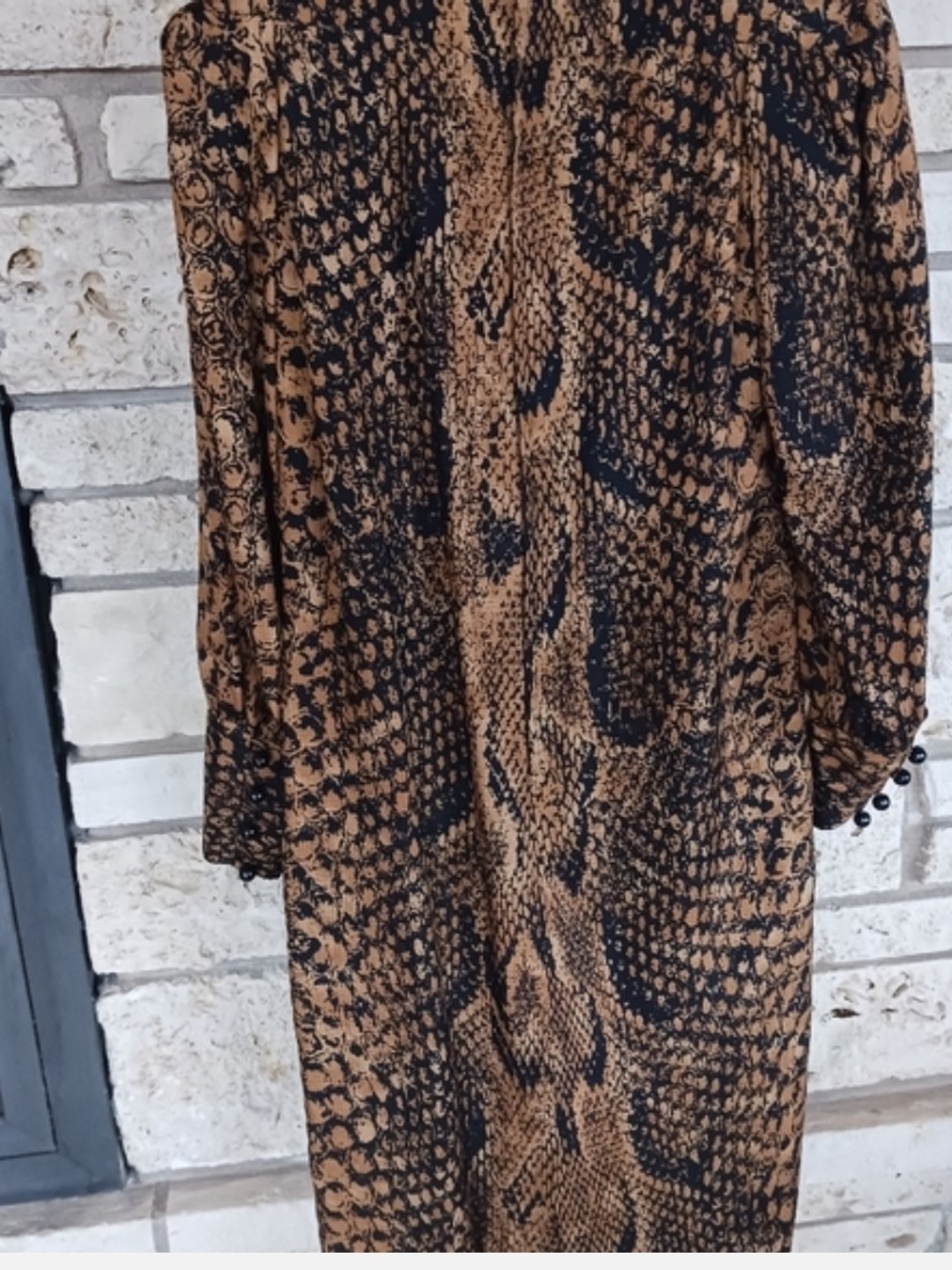 Snake Print Brown Reptile-Style Pet Habitat Cover Size 14 Baron Peters Vintage - Picture 3 of 10